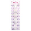 Strass lilas avec coeurs et perles