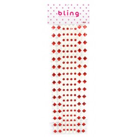 Roter Strass mit Perlen