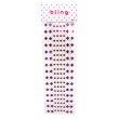 Lila Strass mit Perlen