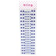 Strass bleus avec perles