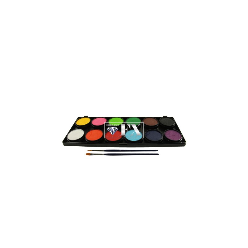 Wasserschminkpalette für Make-up DFX - 12 Farben Essential