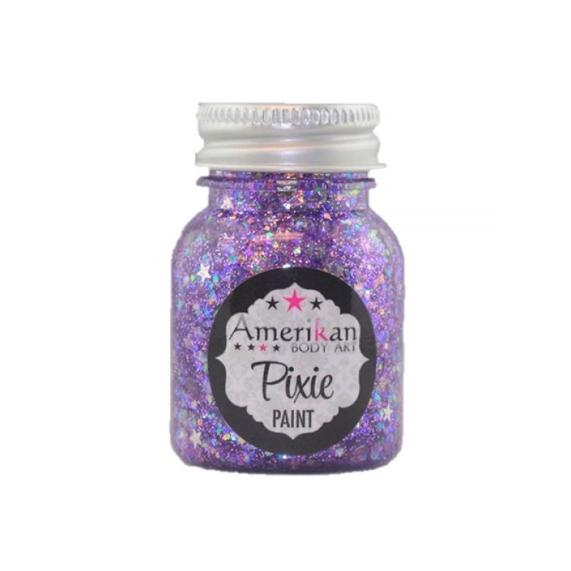 Gel pailleté à base d\'aloe Vera, Pixie Paint \"Purple Rain\"