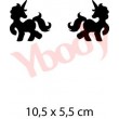 Schablone Einhorn Tattoo Duo
