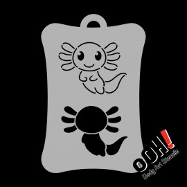 Pochoir réutilisable pour maquillage - Axolotl Airbrush - Ooh Stencils - Textures & Tattoos