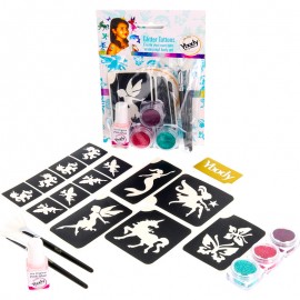 Biologisch abbaubares Glitter-Tattoo-Set für Mädchen- 