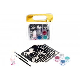 kit de tatouage à paillettes biodégradables licornes