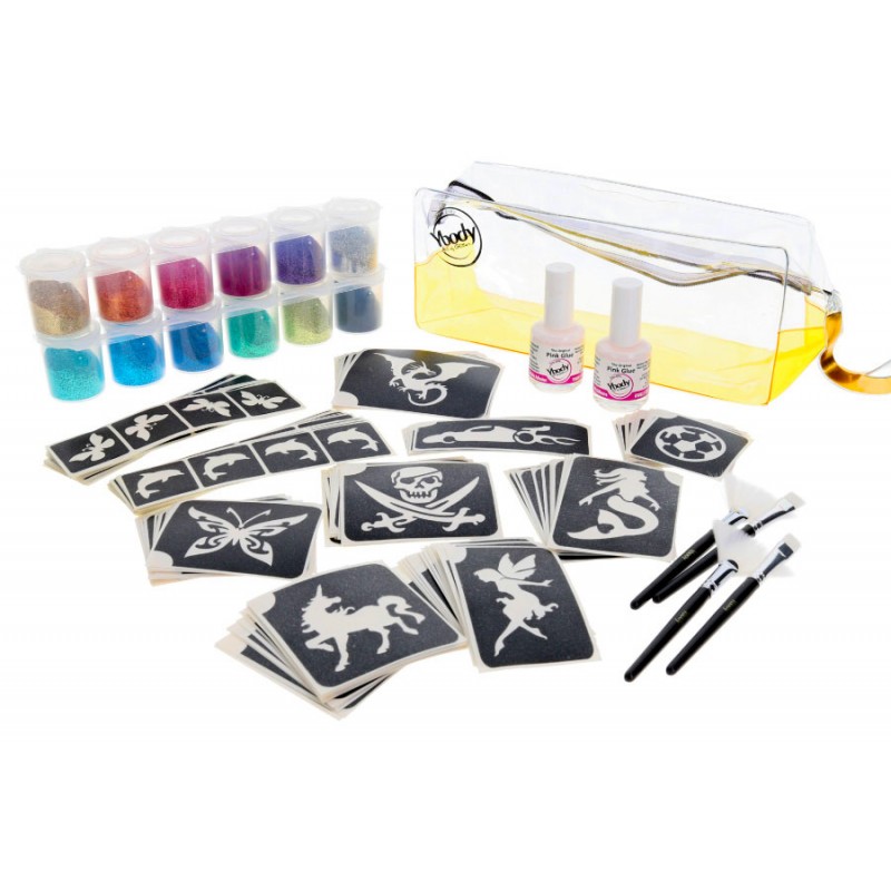 kit de tatouage à paillettes biodégradables pour fête d\'enfants