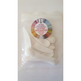 Glitter-Applikator für Make-up 10 x Weiß