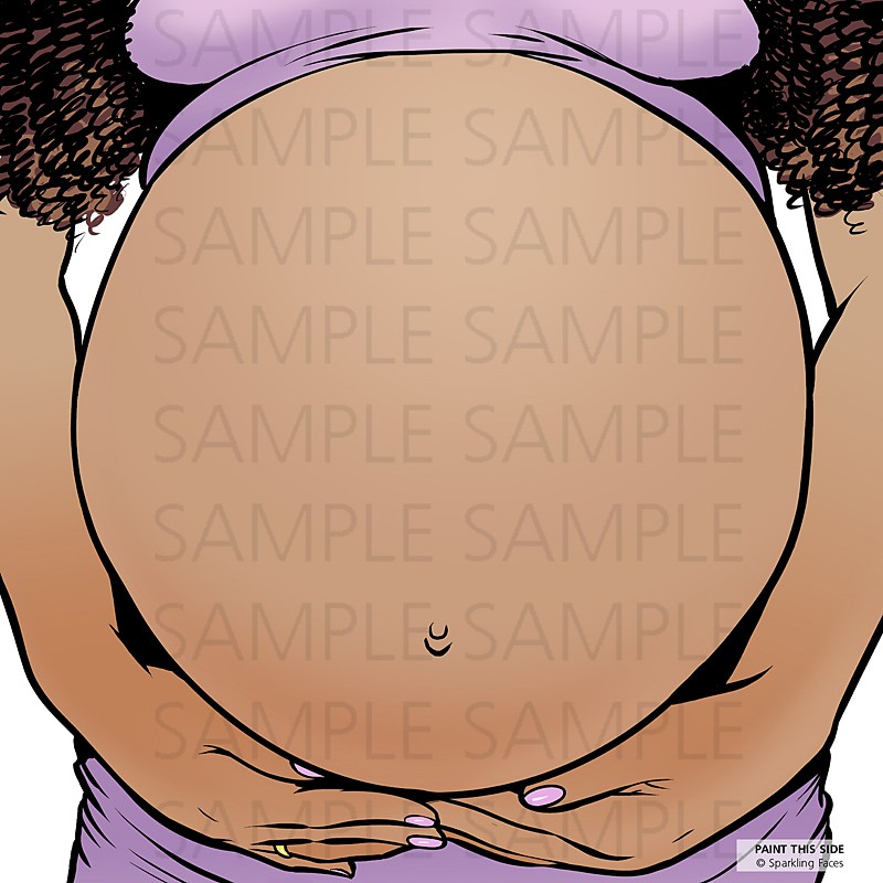 Support d\'entraînement plastifié - femme enceinte 42x42 cm