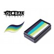 Miss Mermaid One Stroke (25g.) de Global Colours, Dunkelblau, Teal, Lime Green, Weiß. 