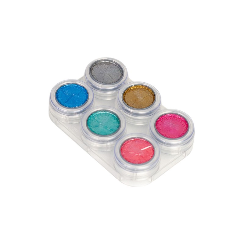 Maquillage à l\'eau, conçu pour le maquillage du visage et corporel Grimas Palette P6 nacrée