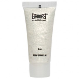 Grimas Shimmer Gel ist ein hochglänzender weißer Glitter in einer gelartigen Textur 8ml 