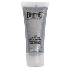 Grimas Shimmer Gel Argent est une paillette très brillante dans une texture gélifiée 8ml 