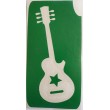 Guitare - pochoir ECO- vert autocollant pour tatouages éphémères