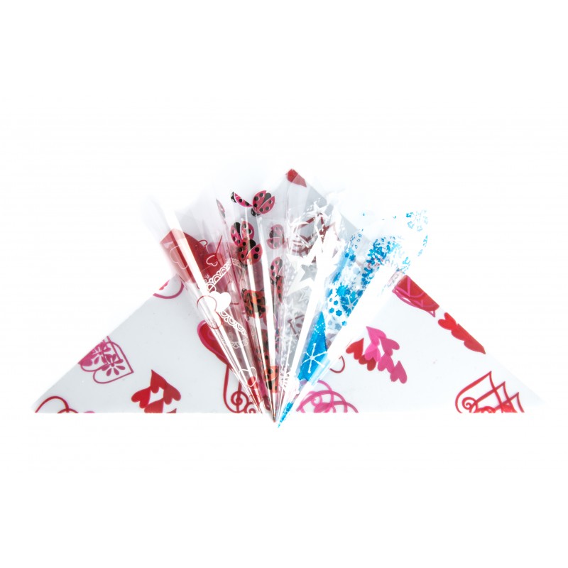 Set de 20 triangles de cellophane