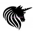 Licorne élégante - pochoir autocollant pour tatouages éphémères