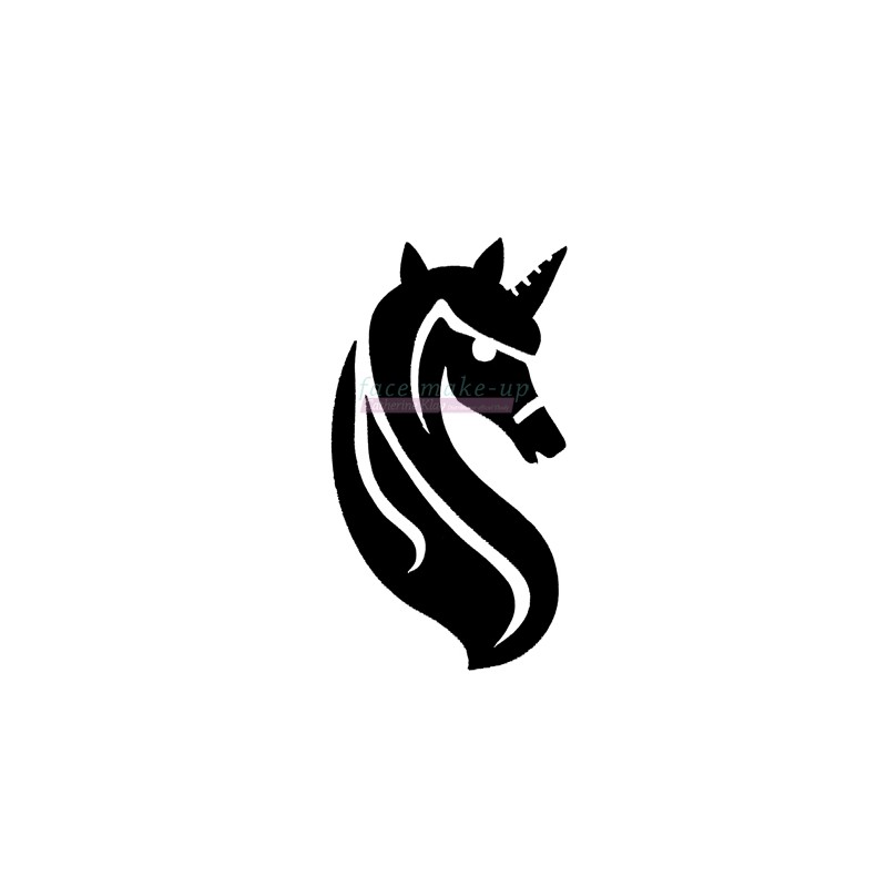 Licorne gracieuse - pochoir autocollant pour tatouages éphémères