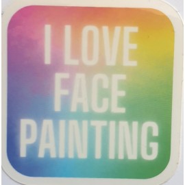 Stickers - Autocollant Vinyle - I Love Face Painting
