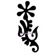Selbstklebende Schablone für temporäre Tattoos - Blume