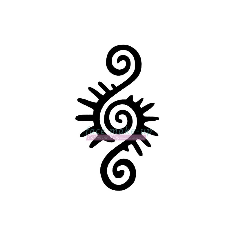 Selbstklebende Schablone für temporäre Tattoos - Ornament