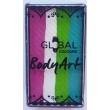 Birthday Girl One Stroke (25g) de Global Colours : magenta, blanc, vert citron et bleu sarcelle.