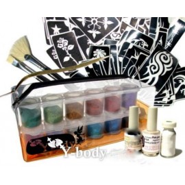 kit de tatouage à paillettes biodégradables Profi Set 100