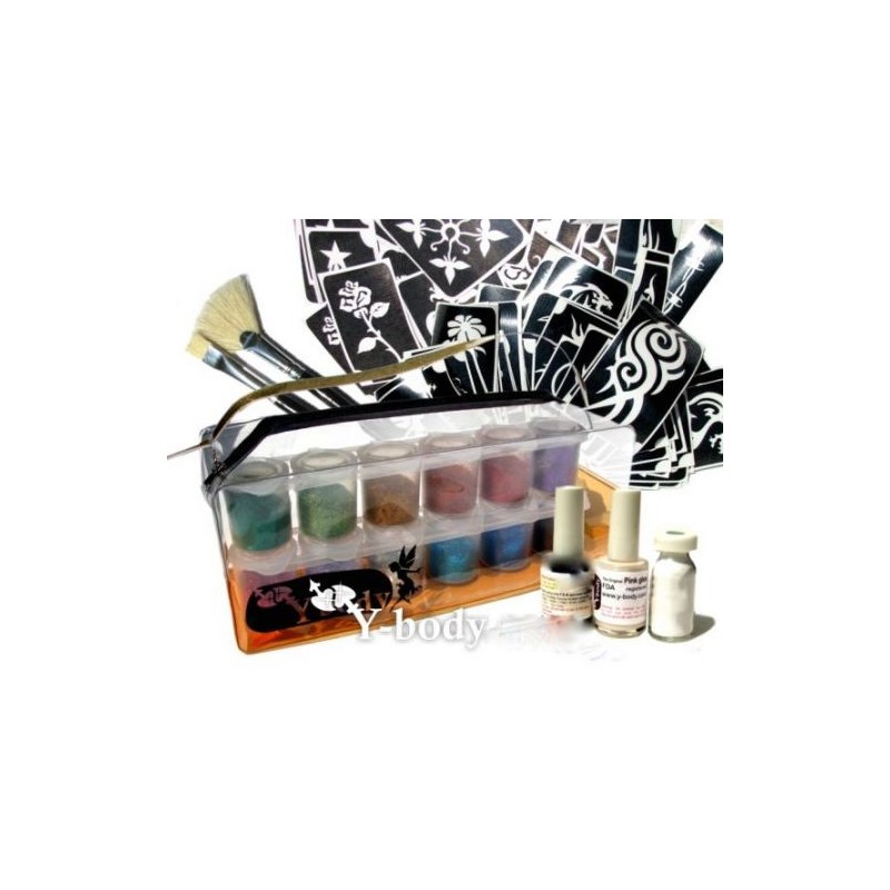 kit de tatouage à paillettes biodégradables Profi Set 100