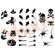 kit de tatouage à paillettes biodégradables Halloween