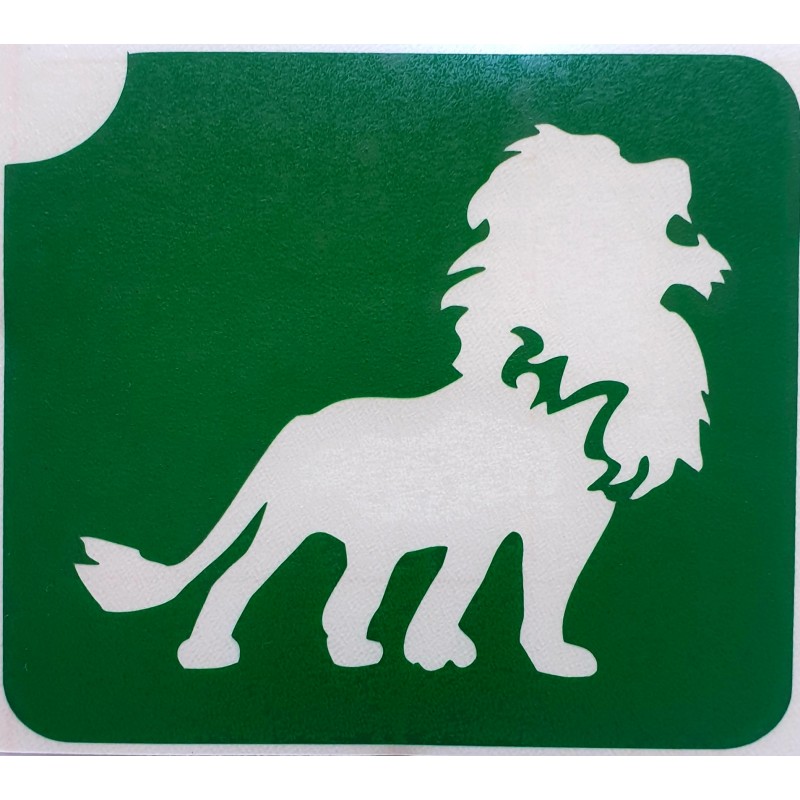 Le signe astrologique du Lion - pochoir ECO- vert autocollant pour tatouages éphémères