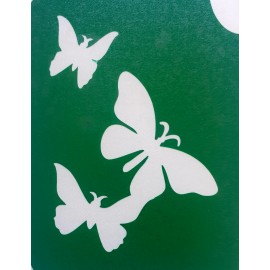 3 Schmetterlinge - ECO-vertaut Schablone für ephemere Tattoos