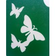3 papillons - pochoir ECO- vert autocollant pour tatouages éphémères