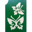 2 Papillons - pochoir ECO- vert autocollant pour tatouages éphémères