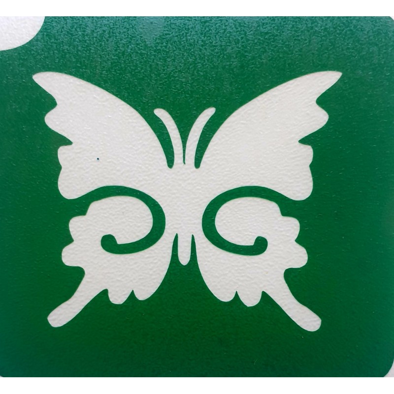 Papillon déco petit - pochoir ECO- vert autocollant pour tatouages éphémères