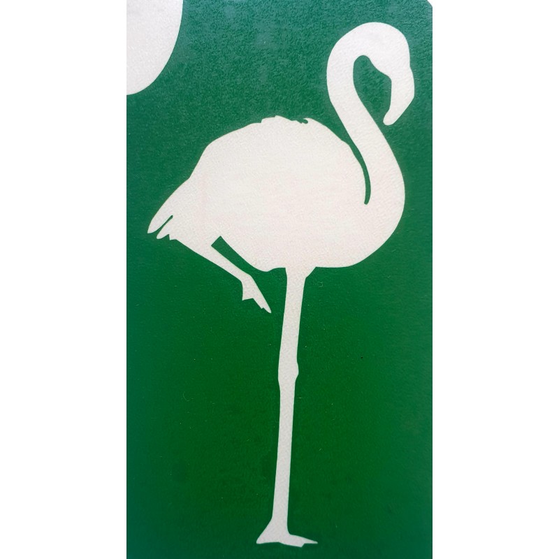 Flamant Rose - pochoir ECO- vert autocollant pour tatouages éphémères