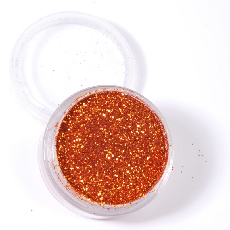 Paillettes pour tattoo et maquillages - Orange élec. - 5ml