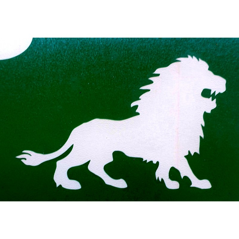 Lion - pochoir ECO- vert autocollant pour tatouages éphémères