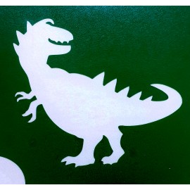 Dinosaure - pochoir ECO- vert autocollant pour tatouages éphémères