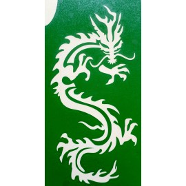 Dragon chinois - pochoir ECO- vert autocollant pour tatouages éphémères