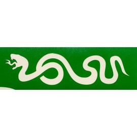 Serpent en mouvement - pochoir ECO- vert autocollant pour tatouages éphémères