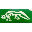 Iguane - pochoir ECO- vert autocollant pour tatouages éphémères