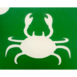 Crabe - pochoir ECO- vert autocollant pour tatouages éphémères