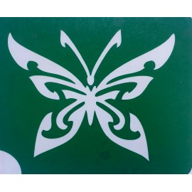 Papillon - pochoir ECO- vert autocollant pour tatouages éphémères