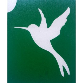 Colibri - pochoir ECO- vert autocollant pour tatouages éphémères