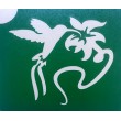 Kolibri mit Blume - ECO-vertaut Schablone für ephemere Tattoos