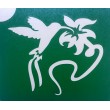 Kolibri mit Blume - ECO-vertaut Schablone für ephemere Tattoos