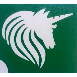 Licorne élégante - - pochoir ECO- vert autocollant pour tatouages éphémères