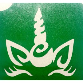 Licorne légendaire - pochoir ECO- vert autocollant pour tatouages éphémères