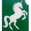Licorne cabrée - pochoir ECO- vert autocollant pour tatouages éphémères