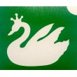 Cygne couronné - pochoir ECO- vert autocollant pour tatouages éphémères