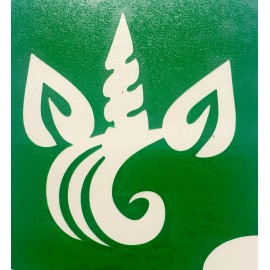 Licorne unique- pochoir ECO- vert autocollant pour tatouages éphémères